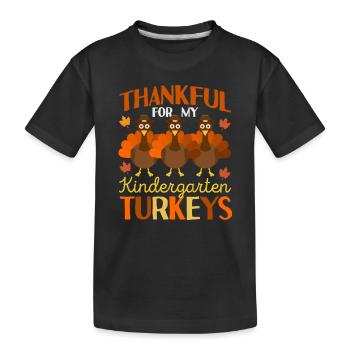 Reconnaissant pour le plaisir de Thanksgiving de mon enfant - T-shirt bio Premium Enfant - noir - Devant
