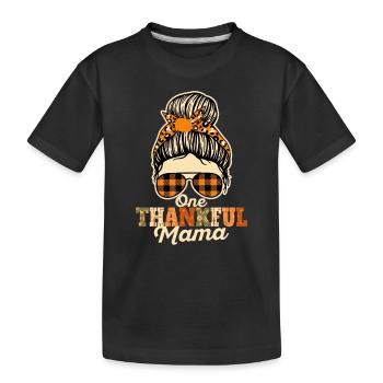 A Grateful Mommy-Funny Autumn-Autumn Harvest - Kids' Premium Organic T-Shirt - black - Front