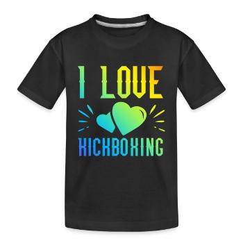 J’adore le kick boxing - T-shirt bio Premium Enfant - noir - Devant