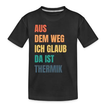 Ich Glaub Da ist Thermik RC Segelflieger - Kinder Premium Bio T-Shirt - Schwarz - Vorne