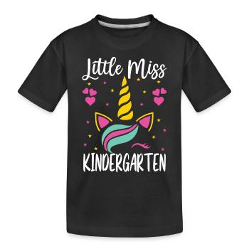 Little Miss Kindergarten Eintritt Kita Geschenk - Kinder Premium Bio T-Shirt - Schwarz - Vorne