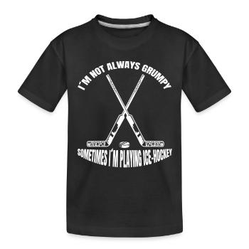 Joueur de hockey sur glace Fan de hockey sur glace Équipe de hockey sur glace - T-shirt bio Premium Enfant - noir - Devant