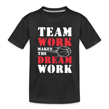 team work basketball - Kinder Premium Bio T-Shirt - Schwarz - Vorne