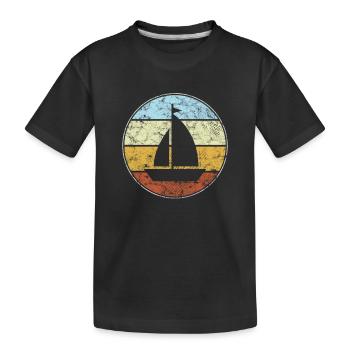 Rétro de la voile - T-shirt bio Premium Enfant - noir - Devant