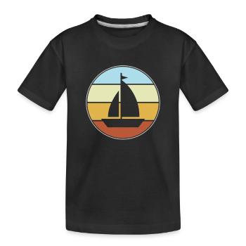 Rétro de la voile - T-shirt bio Premium Enfant - noir - Devant
