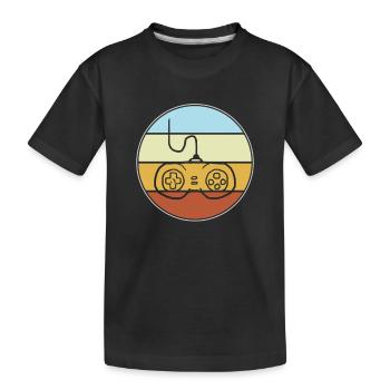 Gaming Retro - Kids' Premium Organic T-Shirt - black - Front