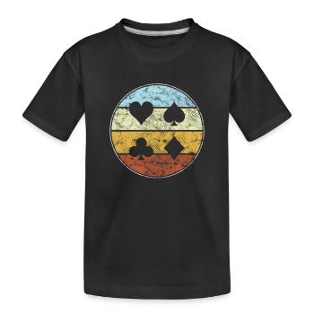 Poker Rétro - T-shirt bio Premium Enfant - noir - Devant