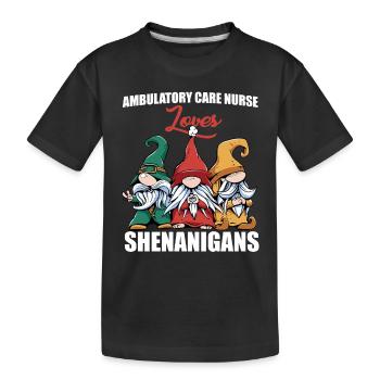 Ambulatory Nurse St. Patrick's Day - Kids' Premium Organic T-Shirt - black - Front