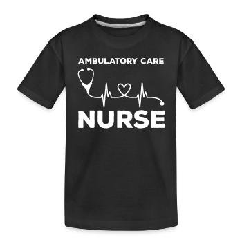 Ambulatory Nurse Gift Idea - Kids' Premium Organic T-Shirt - black - Front