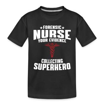 Don d’infirmière médico-légale - T-shirt bio Premium Enfant - noir - Devant