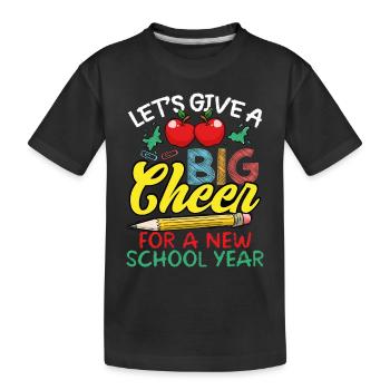 Großer Jubel Für Ein Neues Schuljahr - Kinder Premium Bio T-Shirt - Schwarz - Vorne