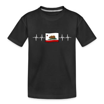 California This Place - Kids' Premium Organic T-Shirt - black - Front