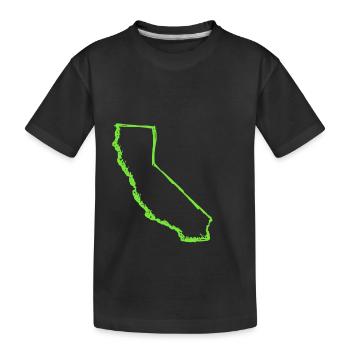 California This Place - Kids' Premium Organic T-Shirt - black - Front