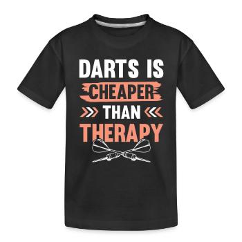 Darts Therapy - Kids' Premium Organic T-Shirt - black - Front