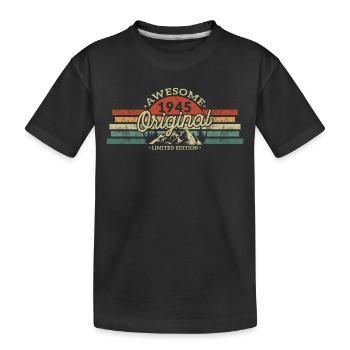 Vintage 1945 Cadeau d’anniversaire 78/79 ans - T-shirt bio Premium Enfant - noir - Devant