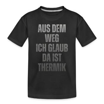 Ich Glaub Da ist Thermik RC Segelflieger - Kinder Premium Bio T-Shirt - Schwarz - Vorne