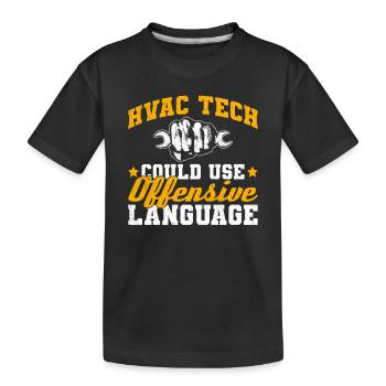 Hlk Techniker Design Für Einen Hlk Lüftungstechnik - Kids' Premium Organic T-Shirt - black - Front