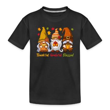Reconnaissant Reconnaissant Bienheureux Drôle Thanksgiving - T-shirt bio Premium Enfant - noir - Devant