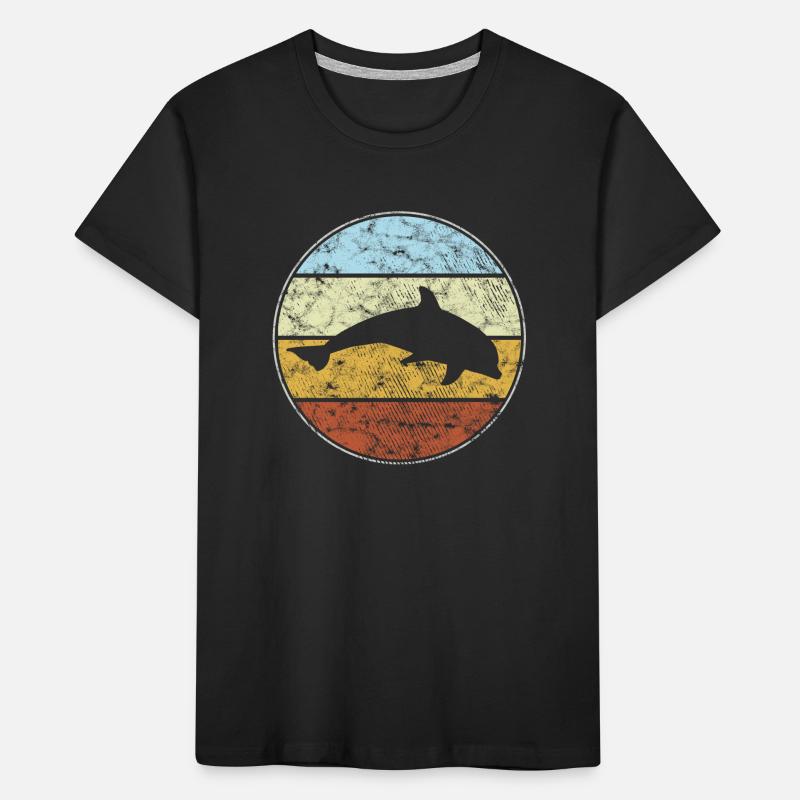 Dolphin Retro Kids' Premium Organic T-Shirt