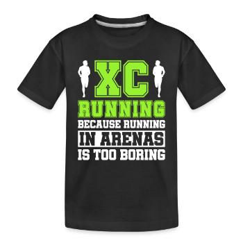 Xc-laufdesign Für Einen Cc-läufer - Kids' Premium Organic T-Shirt - black - Front