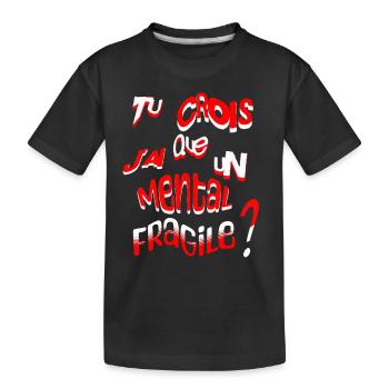 tee shirt humour - T-shirt bio Premium Enfant - noir - Devant