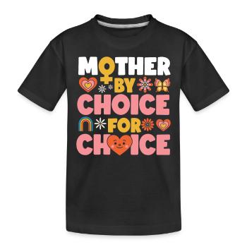 Mère féministe par choix pour - T-shirt bio Premium Enfant - noir - Devant