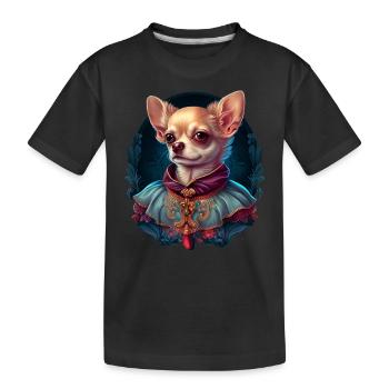 Chihuahua - Dame Anglaise Robe Chien - T-shirt bio Premium Enfant - noir - Devant