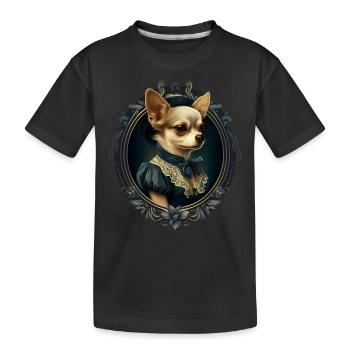 Chihuahua - Dame Anglaise Robe Chien - T-shirt bio Premium Enfant - noir - Devant