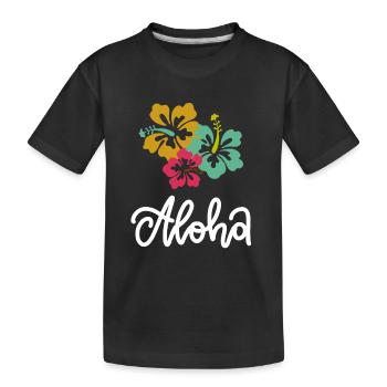 Île de Waikiki Honolulu - T-shirt bio Premium Enfant - noir - Devant