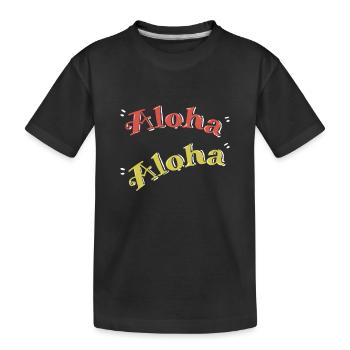 Waikiki Île d’Honolulu - T-shirt bio Premium Enfant - noir - Devant