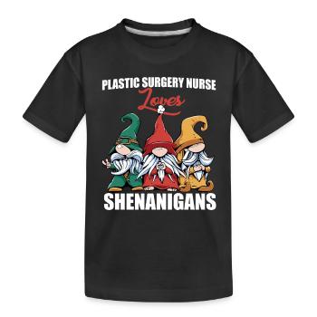 Schwester Plastische Chirurgie St. Patrick's Day - Kinder Premium Bio T-Shirt - Schwarz - Vorne
