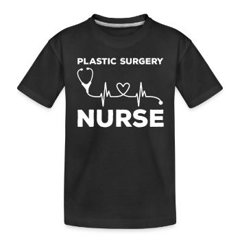 Plastische Chirurgie Krankenschwester Geschenkidee - Kinder Premium Bio T-Shirt - Schwarz - Vorne