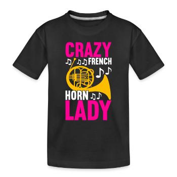 Cuivre à cor - T-shirt bio Premium Enfant - noir - Devant
