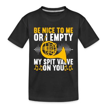 Cuivre à cor - T-shirt bio Premium Enfant - noir - Devant