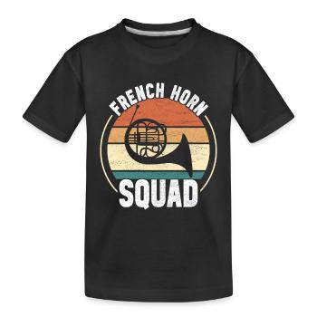 Cuivre à cor - T-shirt bio Premium Enfant - noir - Devant
