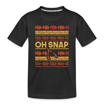 Oh Snap Funny Thanksgiving Day Abendessen Truthahn - Kinder Premium Bio T-Shirt - Schwarz - Vorne