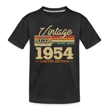 1954 - 69/70 Geburtstag - Kinder Premium Bio T-Shirt - Schwarz - Vorne