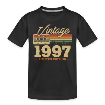 1997 - 26/27 Jahre Geburtstag - Kinder Premium Bio T-Shirt - Schwarz - Vorne