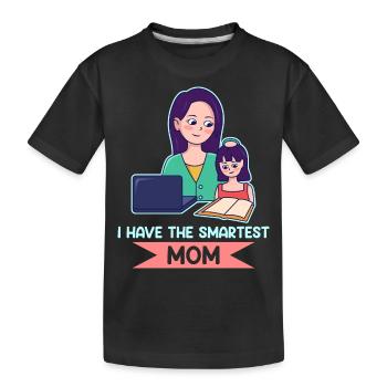 Muttertag-Tochter-Design - Kinder Premium Bio T-Shirt - Schwarz - Vorne