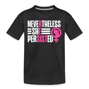 Feminist Nevertheless She - Kinder Premium Bio T-Shirt - Schwarz - Vorne