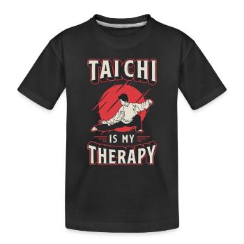 Tai Chi Is My Therapy Martial Arts Meditation - Kinder Premium Bio T-Shirt - Schwarz - Vorne