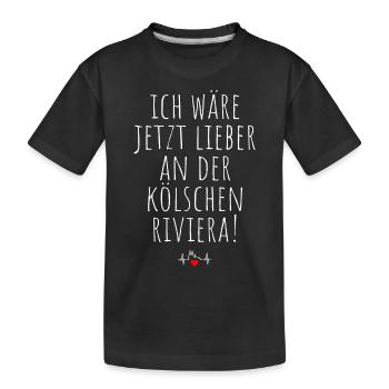Kölsche Riviera Kölle Kölsch Kölner Karneval Köln - Kinder Premium Bio T-Shirt - Schwarz - Vorne