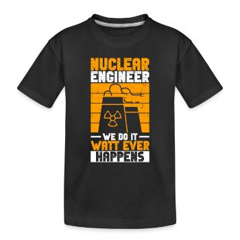 Kernkraft Und Nuklearingenieur - Kinder Premium Bio T-Shirt - Schwarz - Vorne