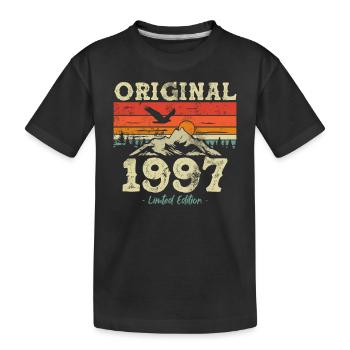 Geburtstagsgeschenk 1997 26/27 Jahre - Kinder Premium Bio T-Shirt - Schwarz - Vorne