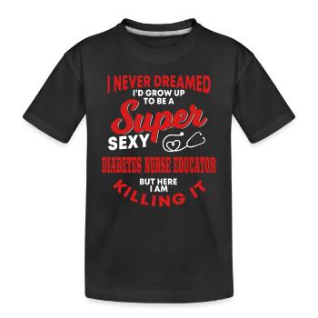 Infirmière en diabète - T-shirt bio Premium Enfant - noir - Devant