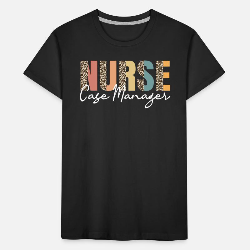 Care Case Manager Leopard Pattern Kids' Premium Organic T-Shirt