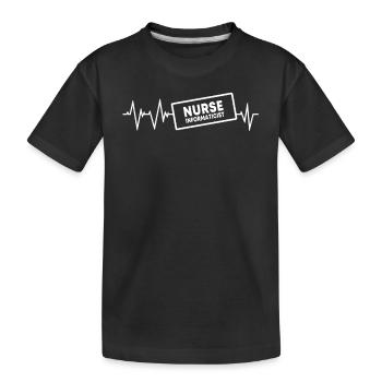 Pflegeinformatiker Herzschlag Design - Kinder Premium Bio T-Shirt - Schwarz - Vorne