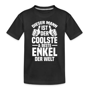 Enkel - Kinder Premium Bio T-Shirt - Schwarz - Vorne