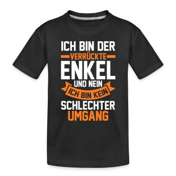 Enkel - Kinder Premium Bio T-Shirt - Schwarz - Vorne