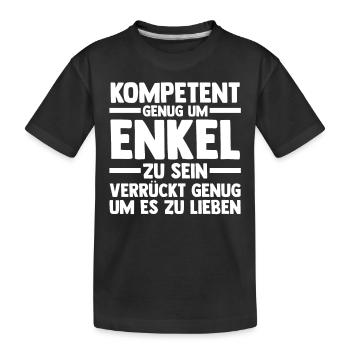 Enkel - Kinder Premium Bio T-Shirt - Schwarz - Vorne